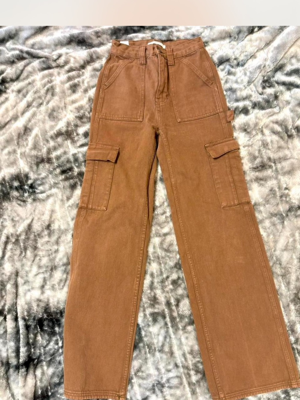 pacsun brown cargo jeans